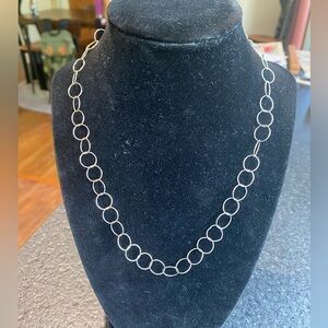 Sterling Silver Interlocking Circles Chain Necklace